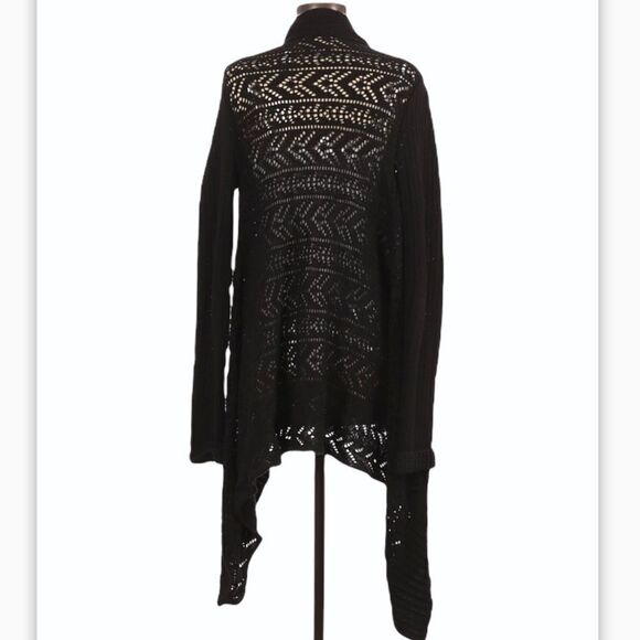 Moda International Long Black Knit Cardigan - Picture 11 of 12